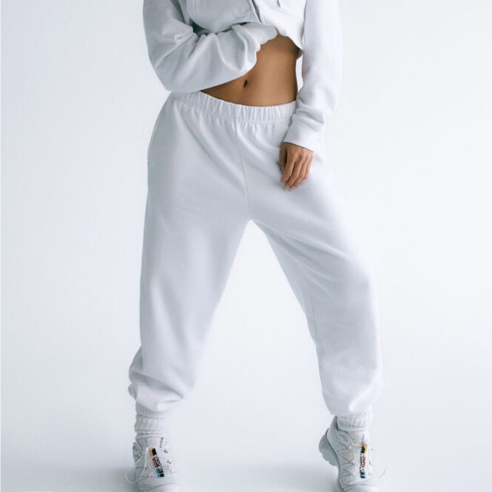 Brand New White Garage Clothing Boyfriend Joggers Size M